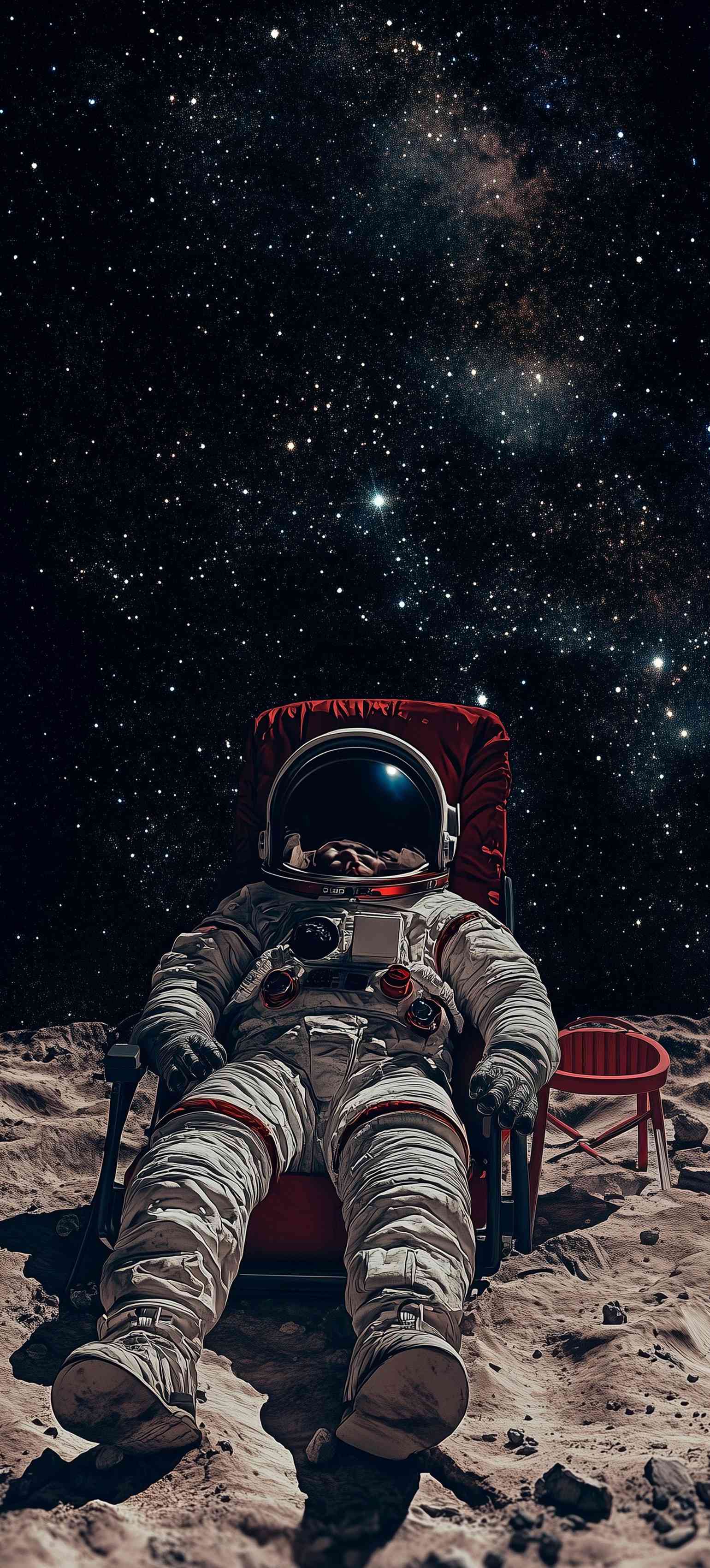 Astronaut sitting in space wallpaper | MirrorLog